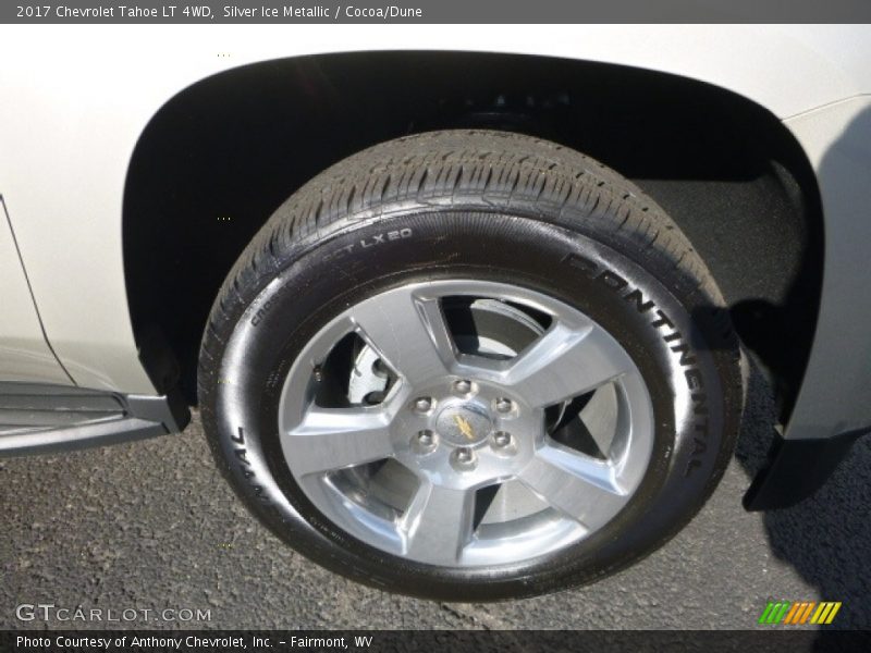 Silver Ice Metallic / Cocoa/Dune 2017 Chevrolet Tahoe LT 4WD