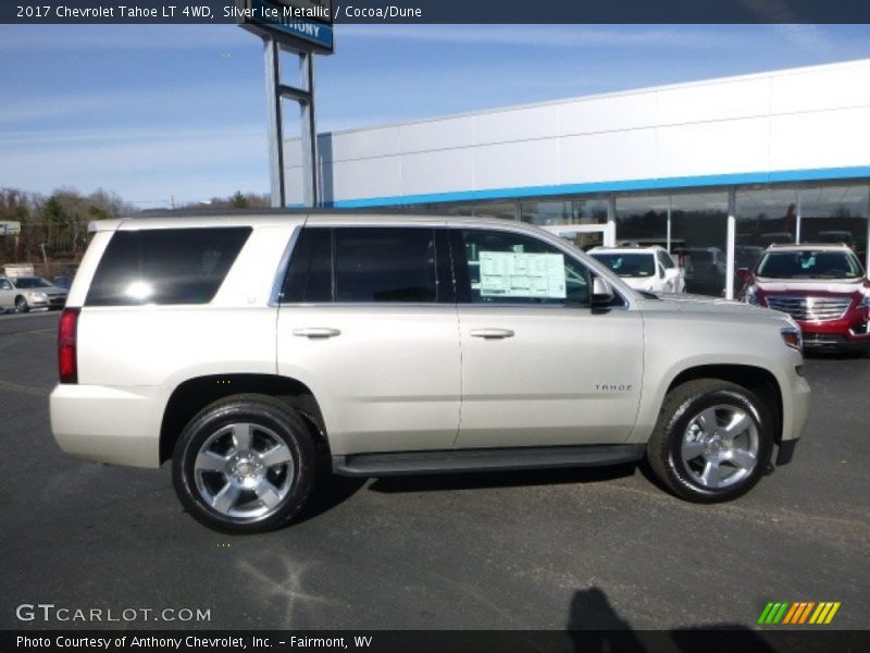 Silver Ice Metallic / Cocoa/Dune 2017 Chevrolet Tahoe LT 4WD