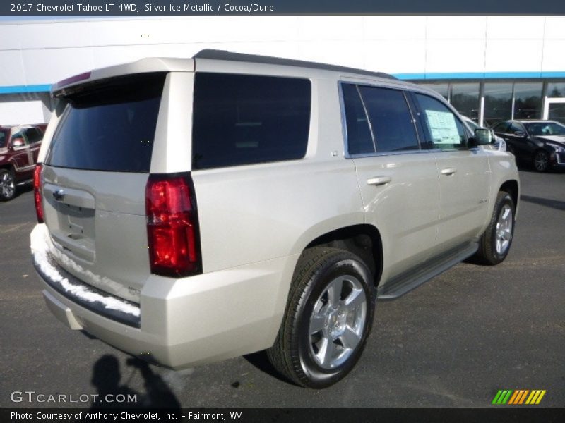Silver Ice Metallic / Cocoa/Dune 2017 Chevrolet Tahoe LT 4WD