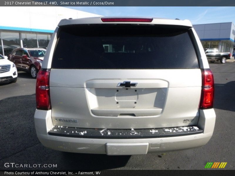 Silver Ice Metallic / Cocoa/Dune 2017 Chevrolet Tahoe LT 4WD