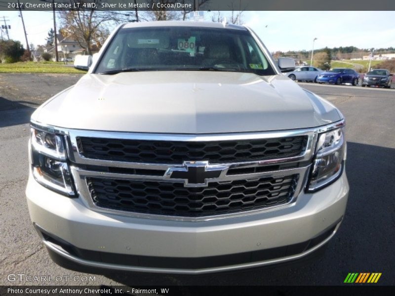 Silver Ice Metallic / Cocoa/Dune 2017 Chevrolet Tahoe LT 4WD