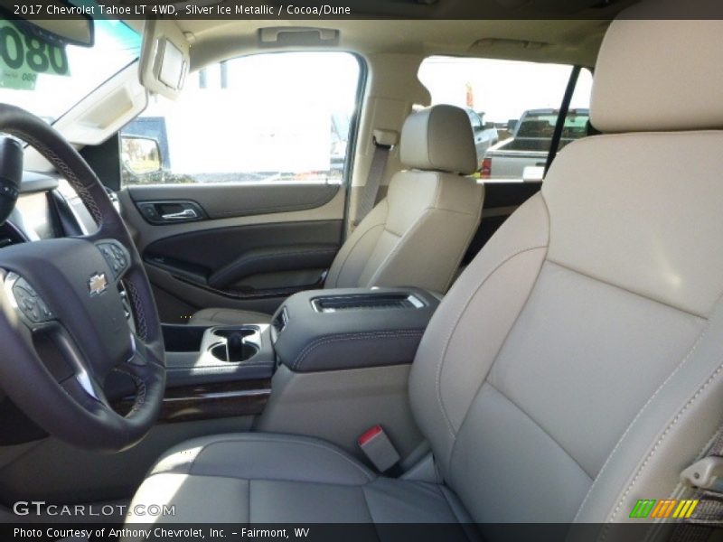 Silver Ice Metallic / Cocoa/Dune 2017 Chevrolet Tahoe LT 4WD