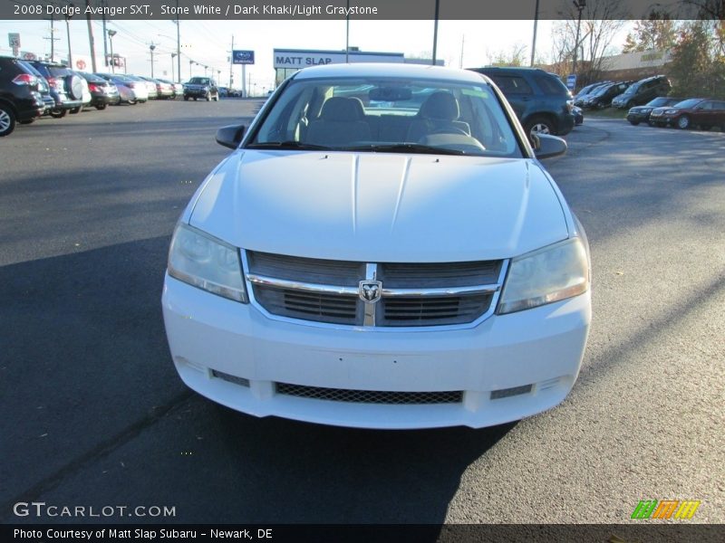 Stone White / Dark Khaki/Light Graystone 2008 Dodge Avenger SXT