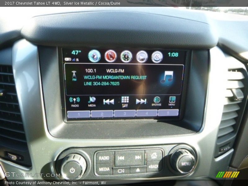 Silver Ice Metallic / Cocoa/Dune 2017 Chevrolet Tahoe LT 4WD