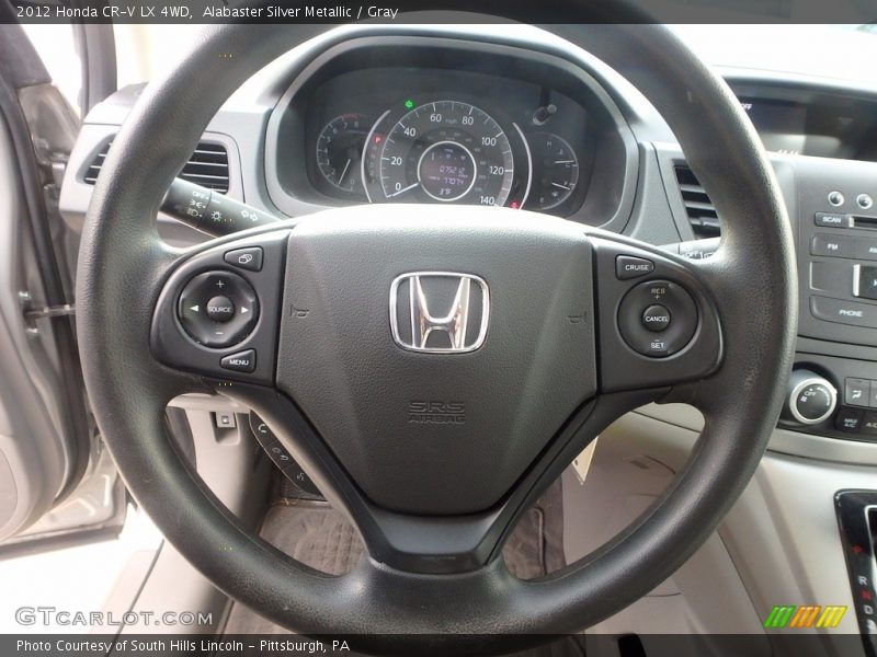 Alabaster Silver Metallic / Gray 2012 Honda CR-V LX 4WD