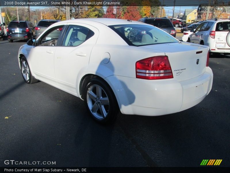 Stone White / Dark Khaki/Light Graystone 2008 Dodge Avenger SXT