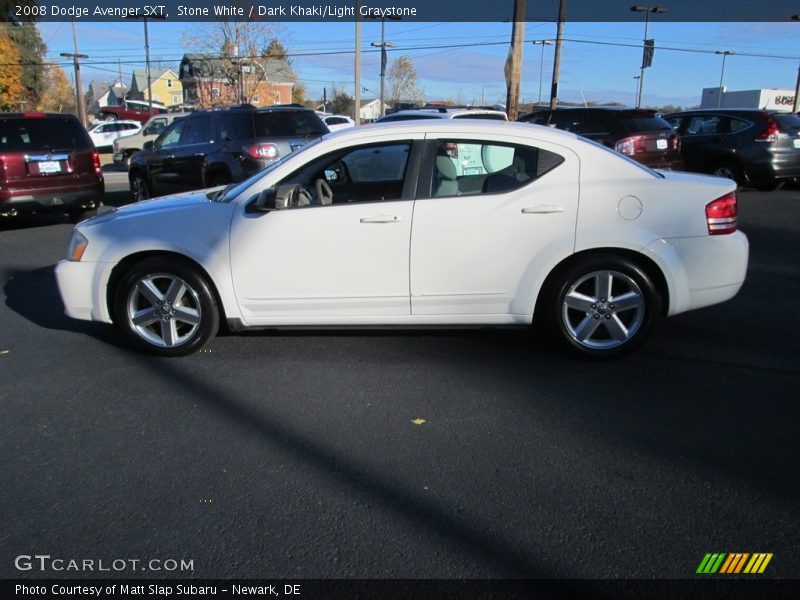 Stone White / Dark Khaki/Light Graystone 2008 Dodge Avenger SXT