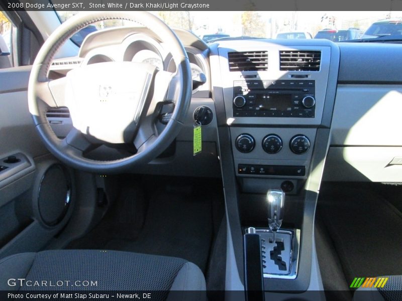 Stone White / Dark Khaki/Light Graystone 2008 Dodge Avenger SXT