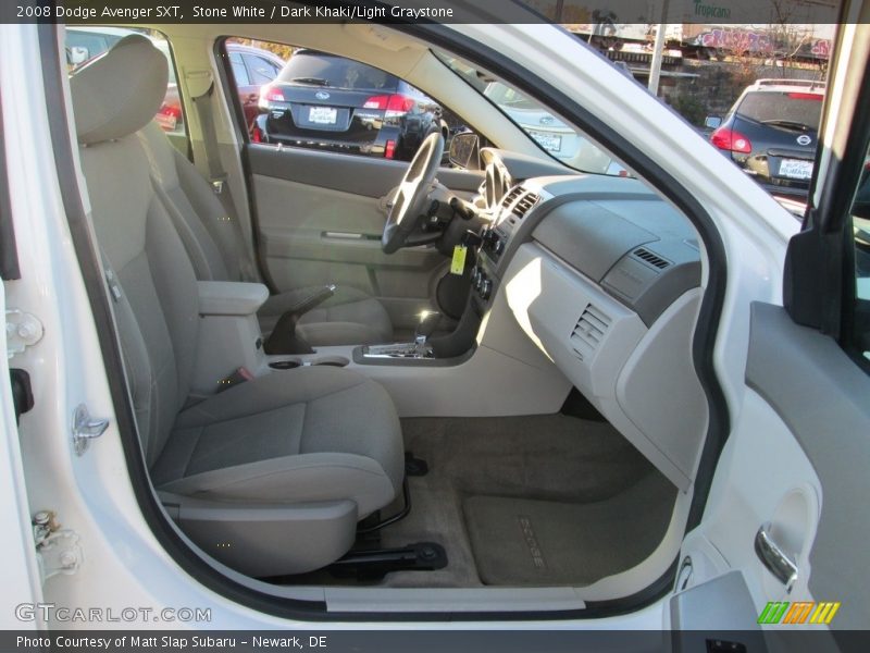 Stone White / Dark Khaki/Light Graystone 2008 Dodge Avenger SXT