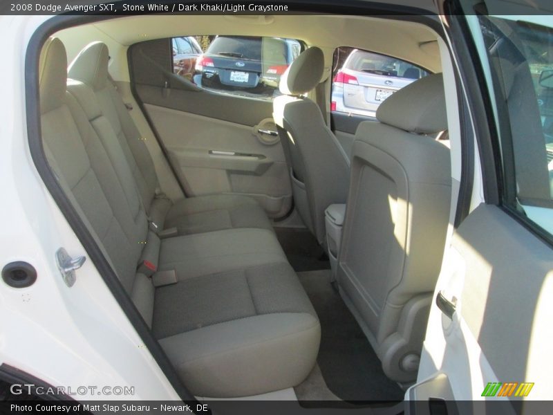 Stone White / Dark Khaki/Light Graystone 2008 Dodge Avenger SXT