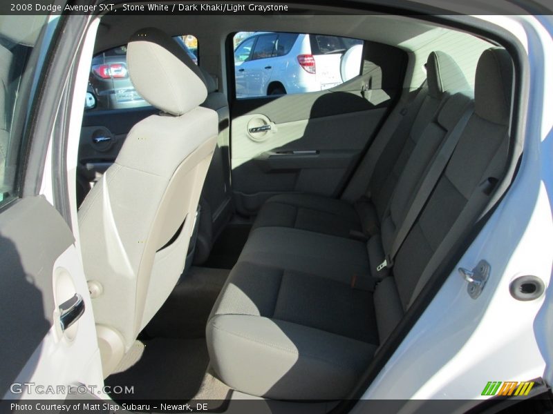 Stone White / Dark Khaki/Light Graystone 2008 Dodge Avenger SXT