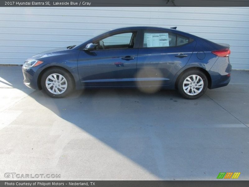 Lakeside Blue / Gray 2017 Hyundai Elantra SE