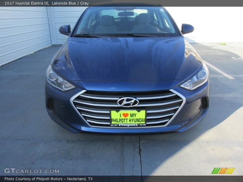 Lakeside Blue / Gray 2017 Hyundai Elantra SE