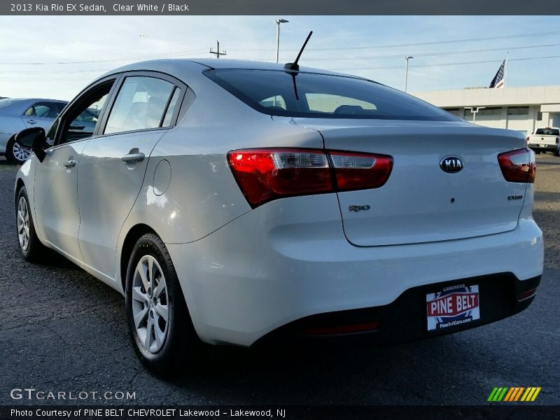 Clear White / Black 2013 Kia Rio EX Sedan