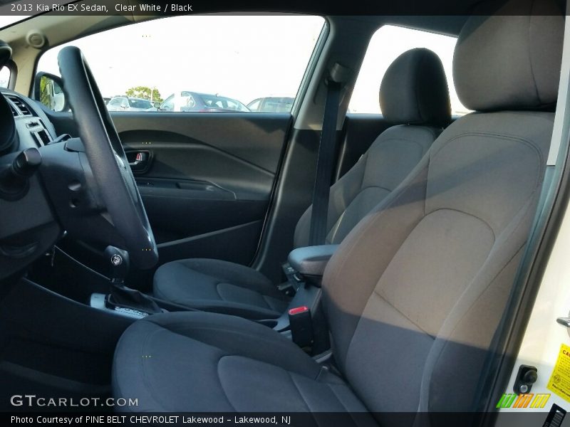 Clear White / Black 2013 Kia Rio EX Sedan
