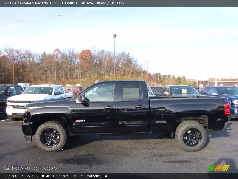 Black / Jet Black 2017 Chevrolet Silverado 1500 LT Double Cab 4x4