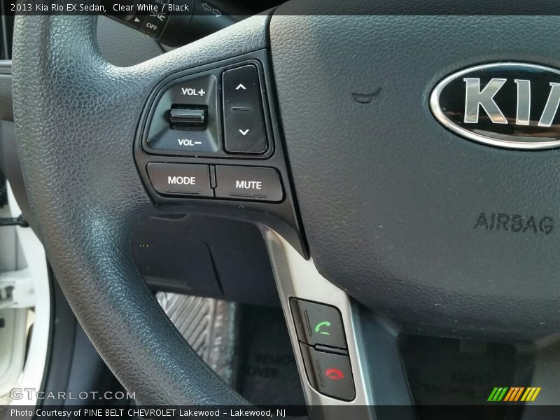 Clear White / Black 2013 Kia Rio EX Sedan