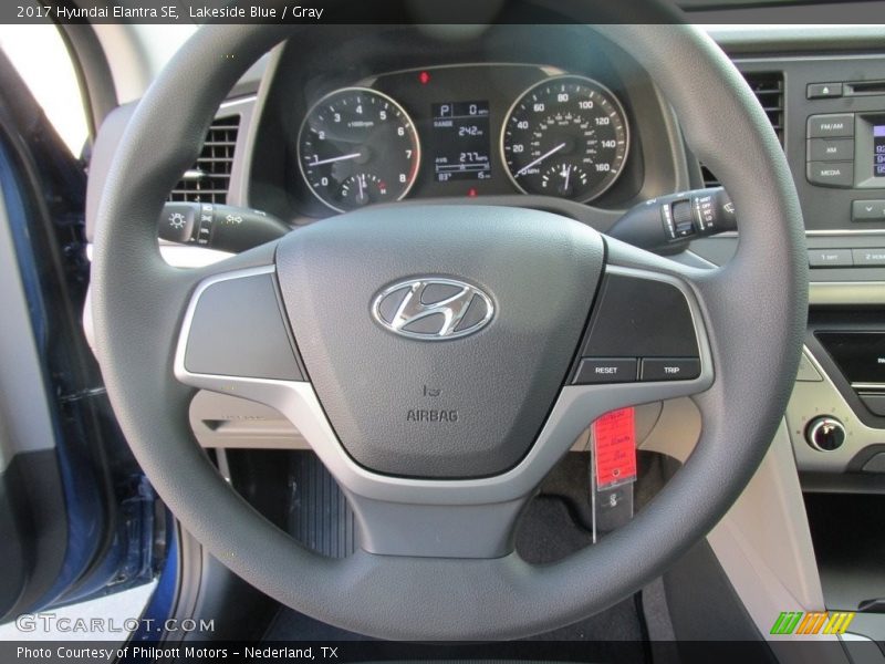 Lakeside Blue / Gray 2017 Hyundai Elantra SE