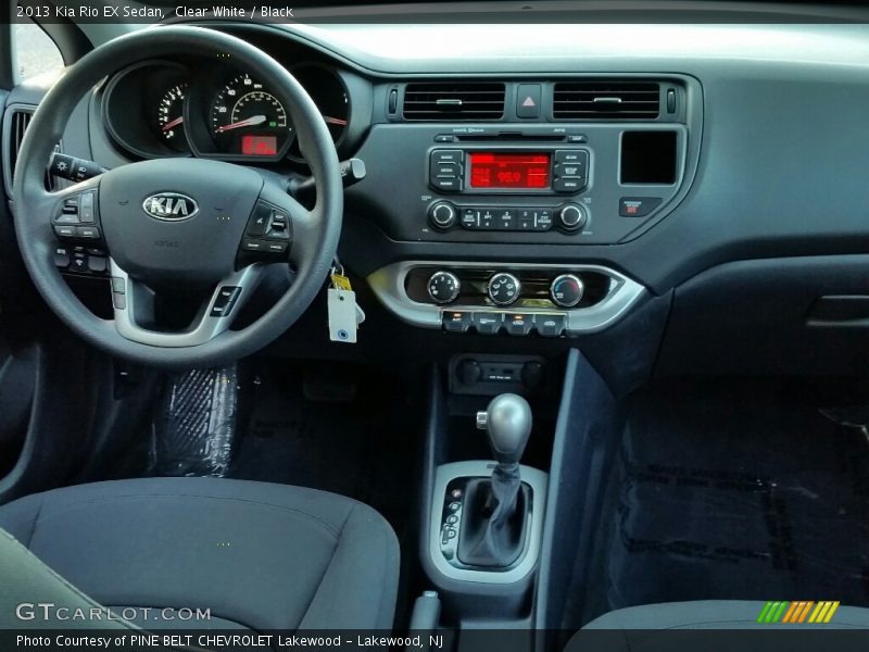 Clear White / Black 2013 Kia Rio EX Sedan