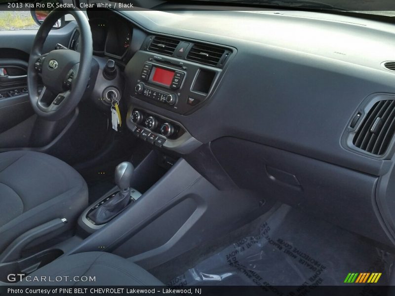 Clear White / Black 2013 Kia Rio EX Sedan