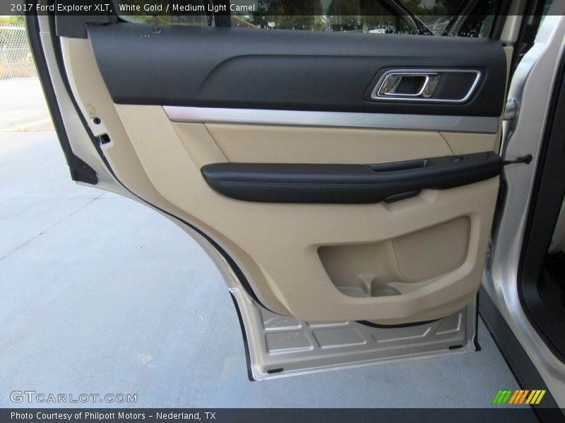 White Gold / Medium Light Camel 2017 Ford Explorer XLT