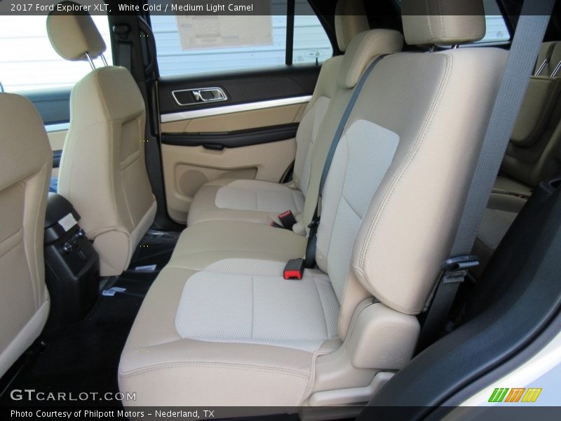 White Gold / Medium Light Camel 2017 Ford Explorer XLT