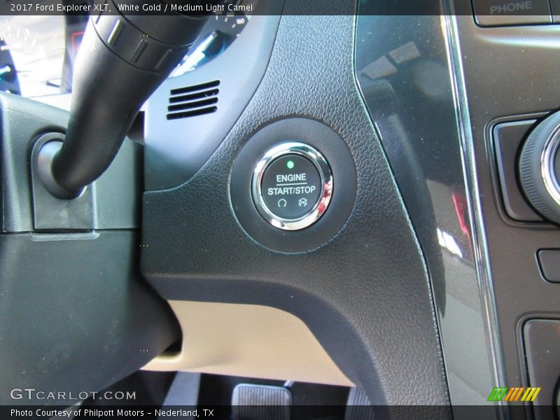 White Gold / Medium Light Camel 2017 Ford Explorer XLT