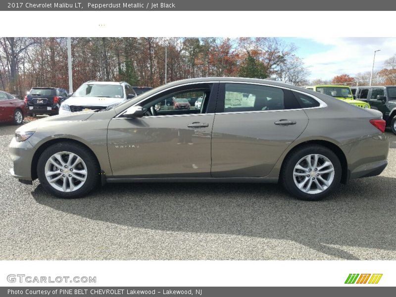 Pepperdust Metallic / Jet Black 2017 Chevrolet Malibu LT