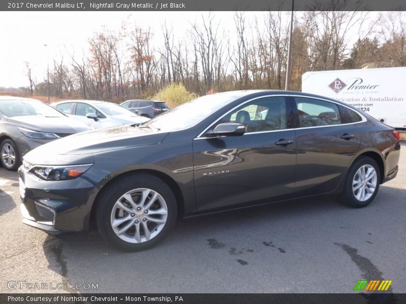 Nightfall Gray Metallic / Jet Black 2017 Chevrolet Malibu LT