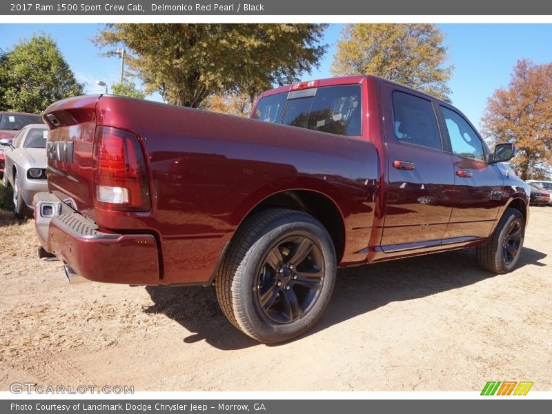 Delmonico Red Pearl / Black 2017 Ram 1500 Sport Crew Cab