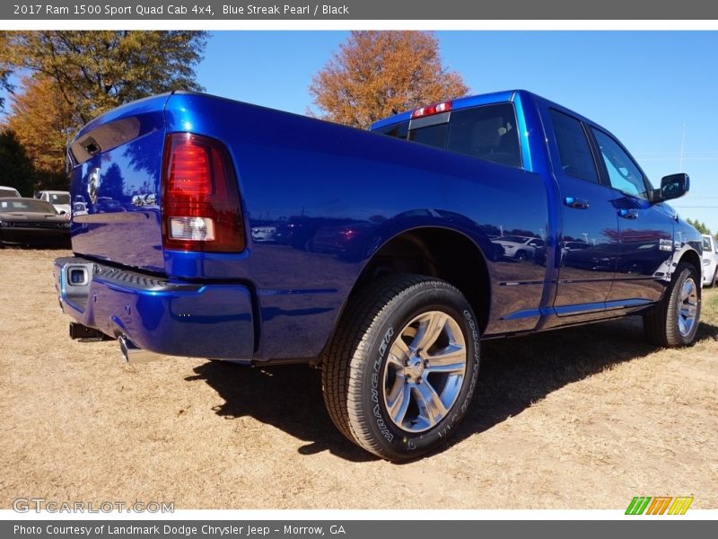 Blue Streak Pearl / Black 2017 Ram 1500 Sport Quad Cab 4x4