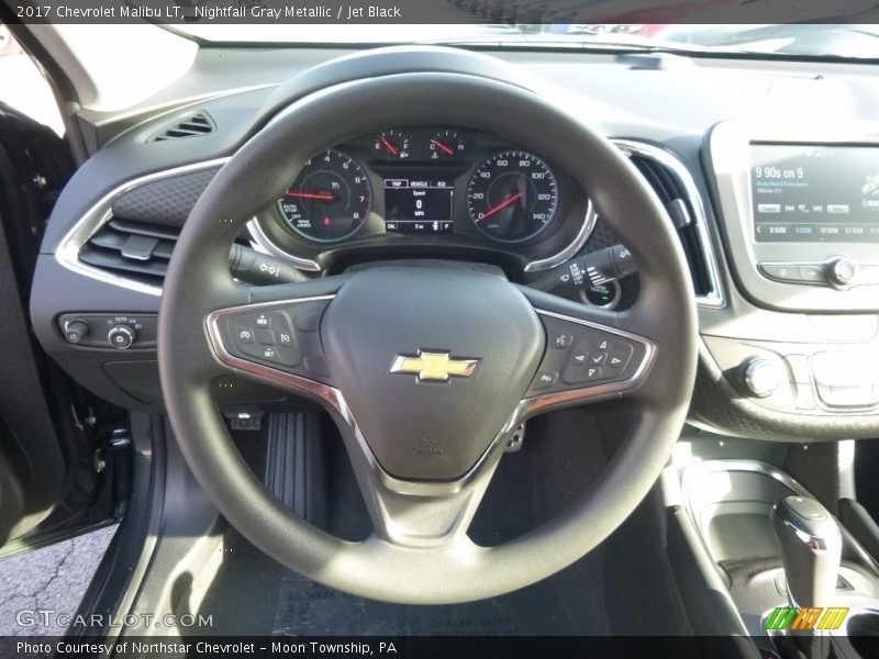 Nightfall Gray Metallic / Jet Black 2017 Chevrolet Malibu LT