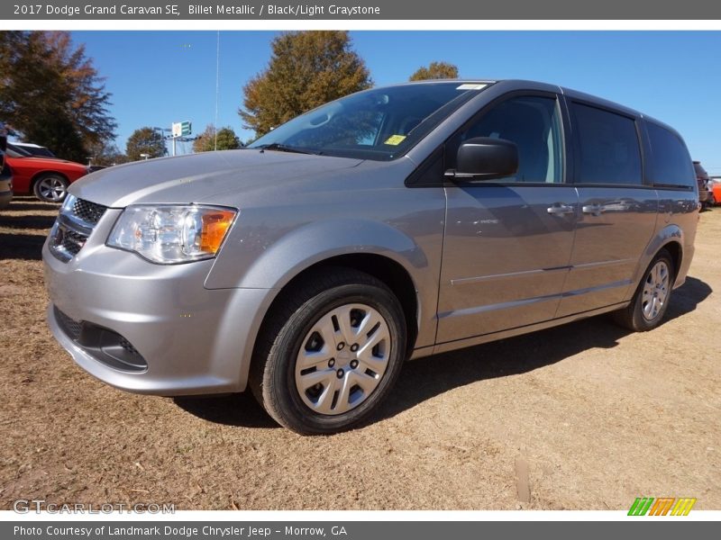 Billet Metallic / Black/Light Graystone 2017 Dodge Grand Caravan SE