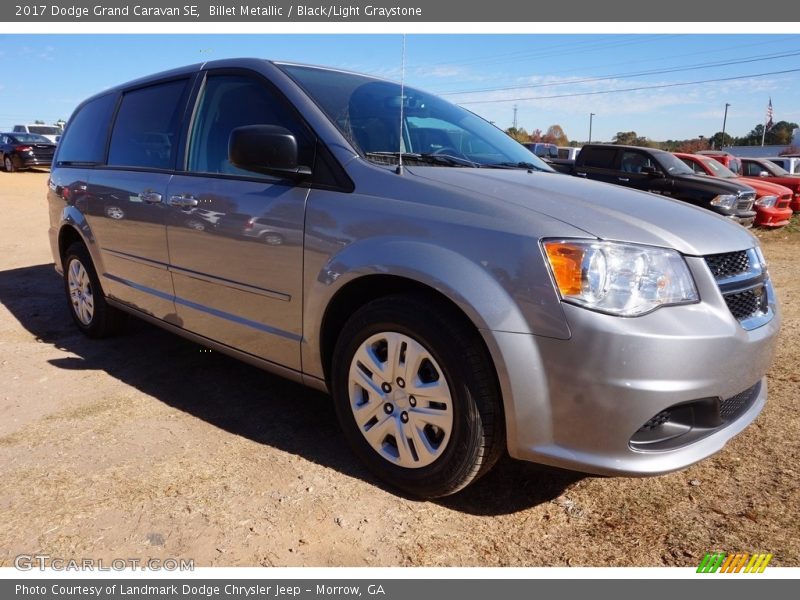 Billet Metallic / Black/Light Graystone 2017 Dodge Grand Caravan SE