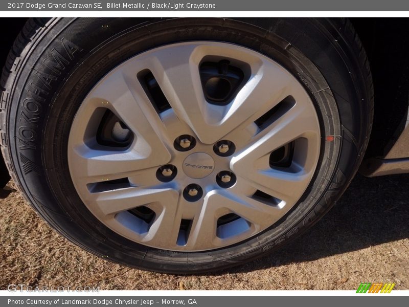Billet Metallic / Black/Light Graystone 2017 Dodge Grand Caravan SE