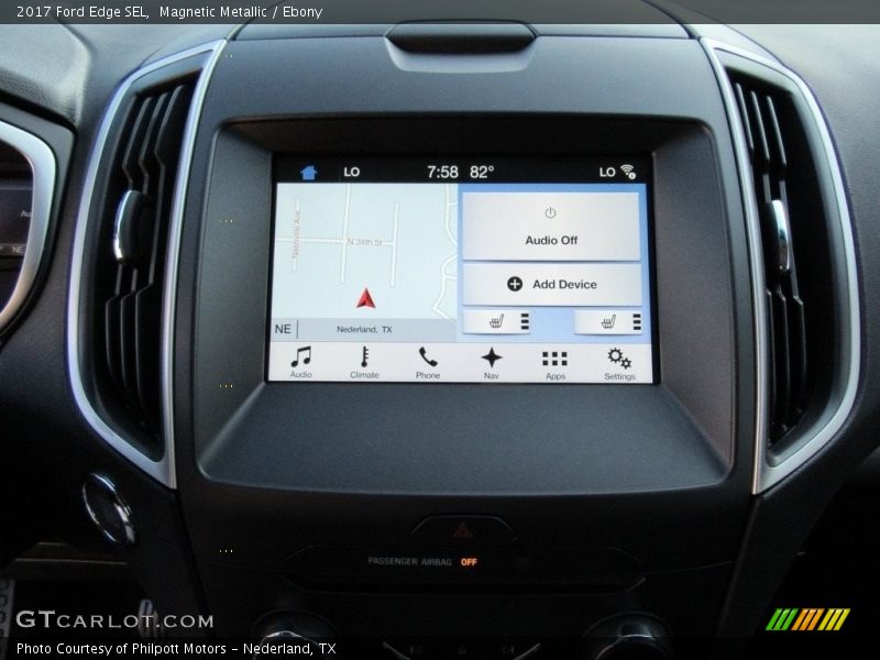 Navigation of 2017 Edge SEL