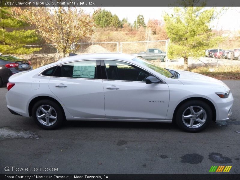 Summit White / Jet Black 2017 Chevrolet Malibu LS