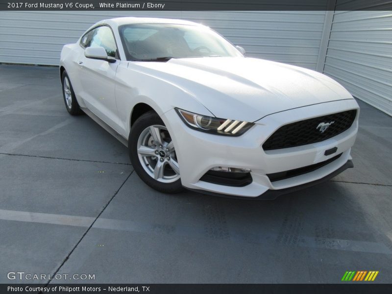 White Platinum / Ebony 2017 Ford Mustang V6 Coupe