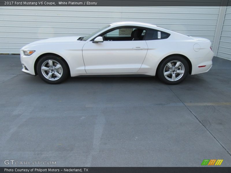 White Platinum / Ebony 2017 Ford Mustang V6 Coupe