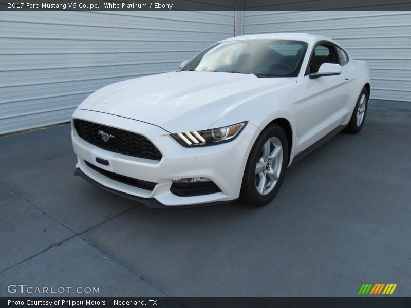 White Platinum / Ebony 2017 Ford Mustang V6 Coupe