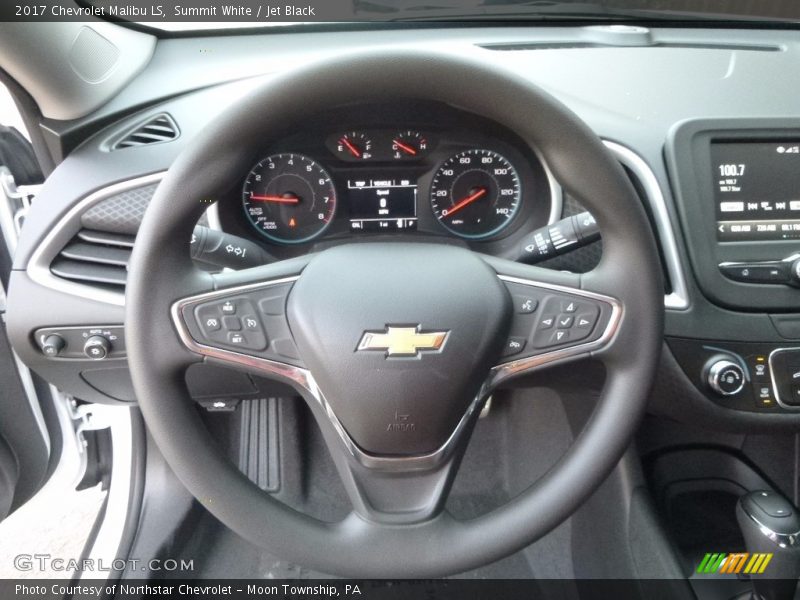 Summit White / Jet Black 2017 Chevrolet Malibu LS