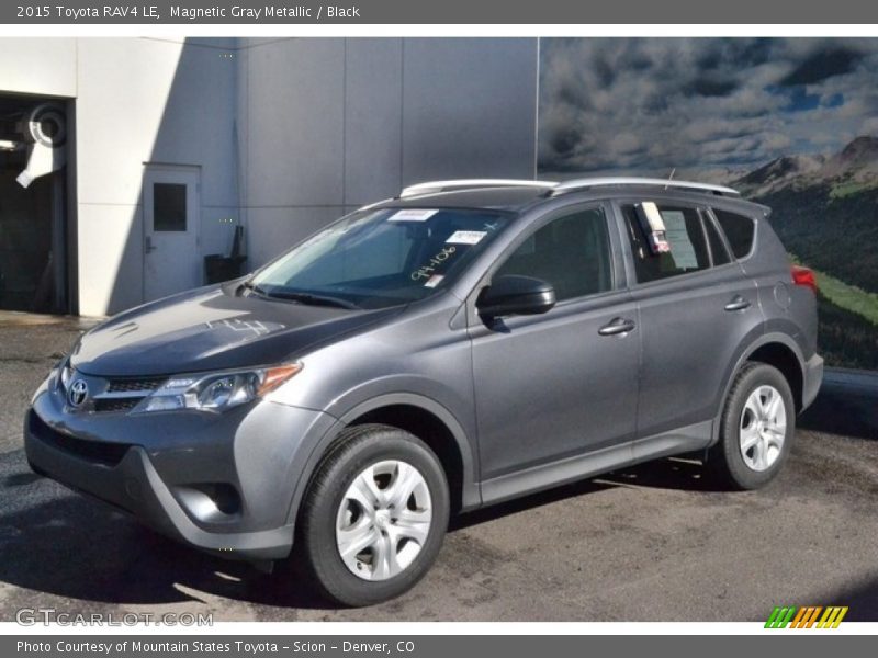 Magnetic Gray Metallic / Black 2015 Toyota RAV4 LE