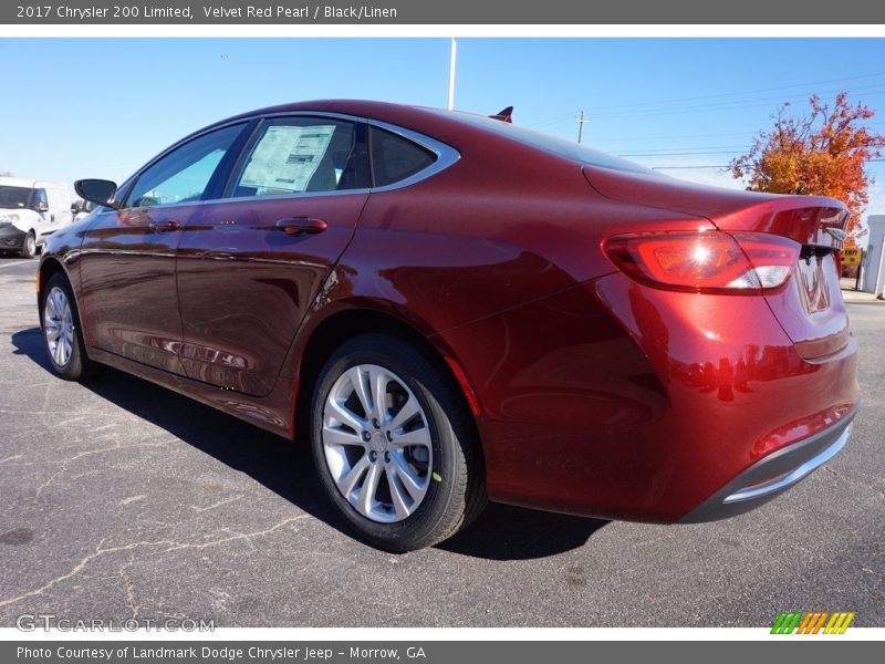 Velvet Red Pearl / Black/Linen 2017 Chrysler 200 Limited