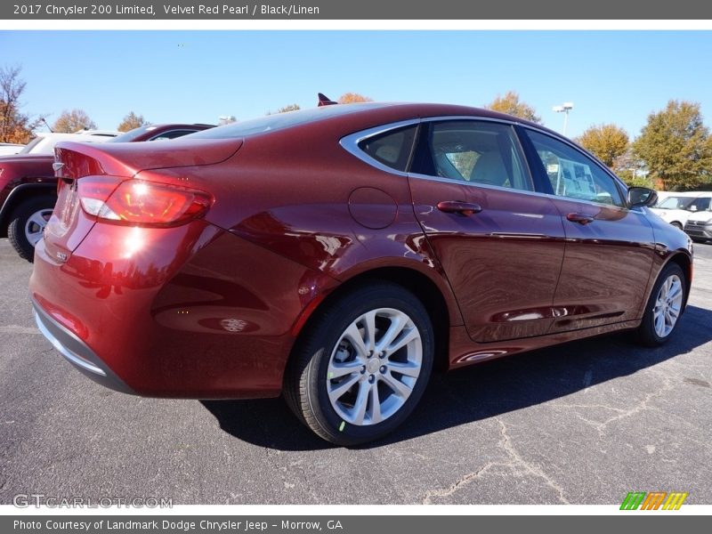 Velvet Red Pearl / Black/Linen 2017 Chrysler 200 Limited