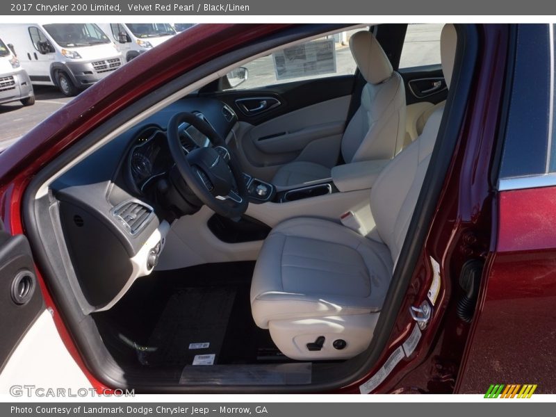 Velvet Red Pearl / Black/Linen 2017 Chrysler 200 Limited