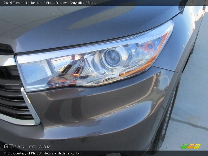 Predawn Gray Mica / Black 2016 Toyota Highlander LE Plus