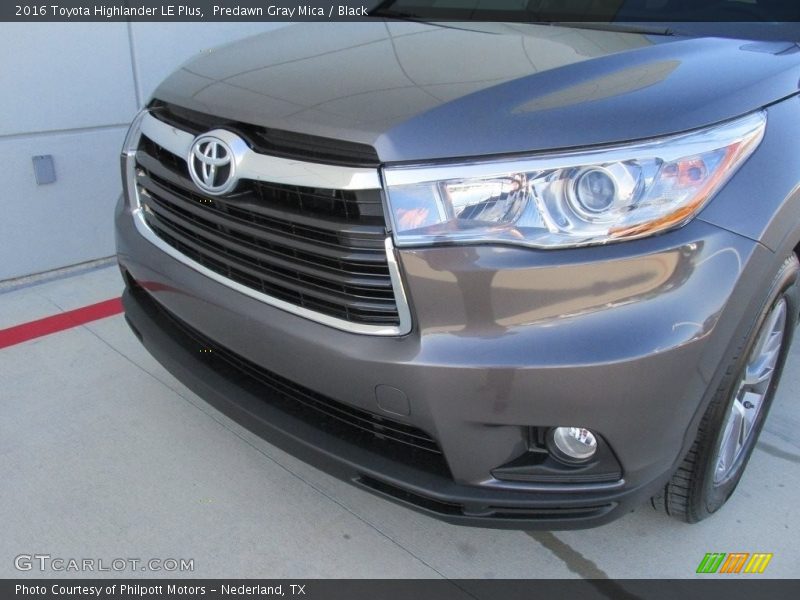 Predawn Gray Mica / Black 2016 Toyota Highlander LE Plus