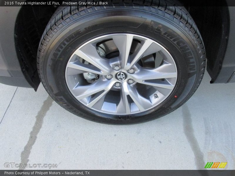 Predawn Gray Mica / Black 2016 Toyota Highlander LE Plus