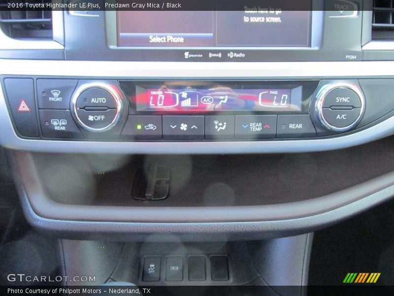 Predawn Gray Mica / Black 2016 Toyota Highlander LE Plus