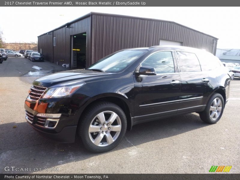 Mosaic Black Metallic / Ebony/Saddle Up 2017 Chevrolet Traverse Premier AWD